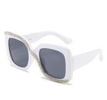 Load image into Gallery viewer, OVERSIZED DIAMOND TRIMMED SUNGLASSES
