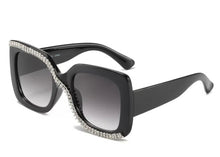 Load image into Gallery viewer, OVERSIZED DIAMOND TRIMMED SUNGLASSES
