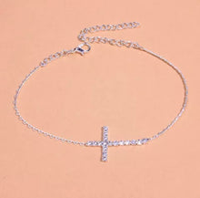 Load image into Gallery viewer, BLING CROSS ANKLET
