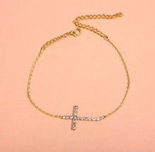 Load image into Gallery viewer, BLING CROSS ANKLET
