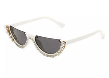 Load image into Gallery viewer, HALF FRAME BLING VINTAGE SUNGLASSES
