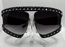 Load image into Gallery viewer, OVERSIZED DIAMOND TRIMMED SUNGLASSES
